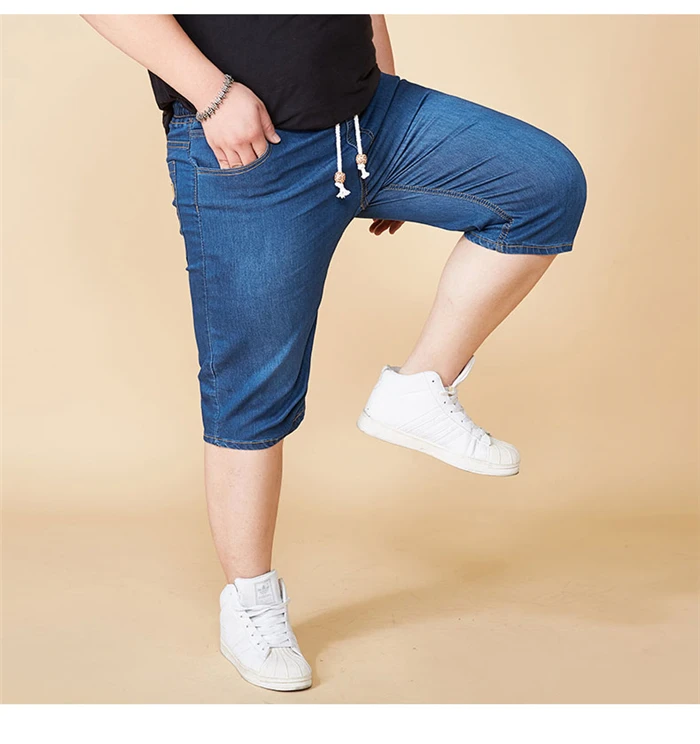 Летние новые джинсовые шорты мужские повседневные Прямые облегающие эластичные короткие джинсы модные классические стильные короткие джинсы размера плюс 46 48