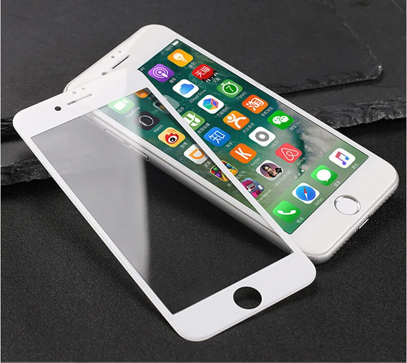 9H глянцевое 3D изогнутое углеродное волокно с мягкими краями закаленное стекло для iPhone 6 6s Plus Защитная пленка для экрана телефона для iPhone 7 7 Plus