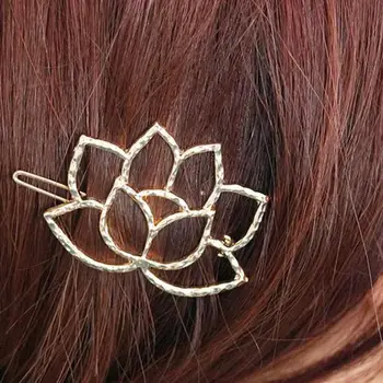 

2020 New Jewelry Heart Like Lotus Flower Elegant Lotus Art Metal Retro Styling Hairpin Wholesale Manufacturers
