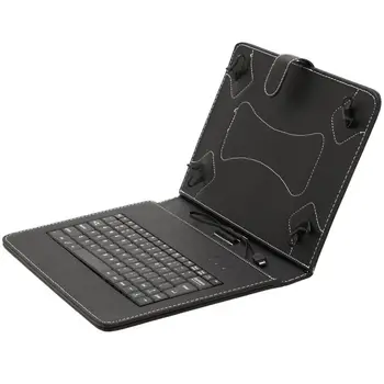 

Kemile Leather Adjustable Case Keyboard Macro line For 9inch &10inch Tablet keypad klavye with Stand For Samsung Tablet