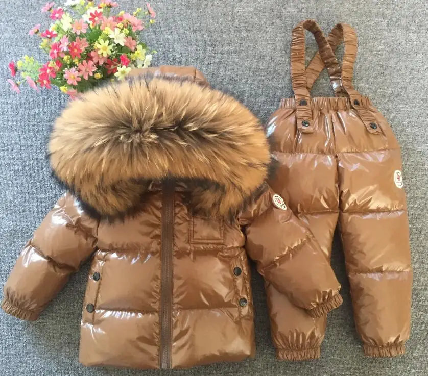 Г. Зимняя куртка детский зимний комбинезон, детские пуховики для мальчиков и девочек, комбинезоны для малышей меховая парка с капюшоном для малышей, пальто, комплект одежды