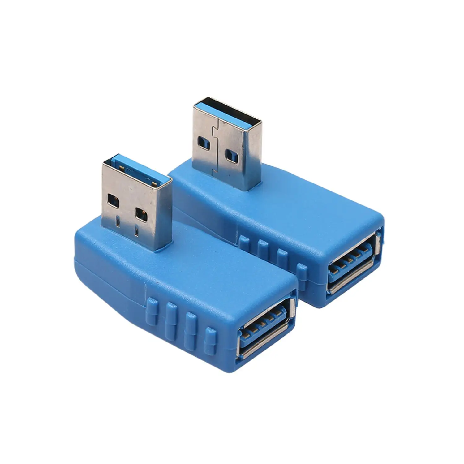 

2-Pack, Super Speed USB 3.0 Vertical Left Angle and Right Angle Adapter USB 3.0 Male to Female 90 Degrees dapter Coupler Conne