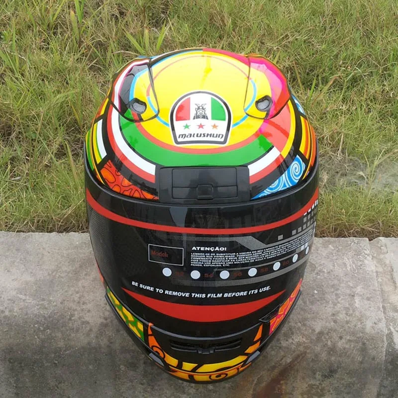 Мотоциклетный шлем Malushun Valentino Rossi Kart racing Шлем с полным лицом для мужчин motociclistas