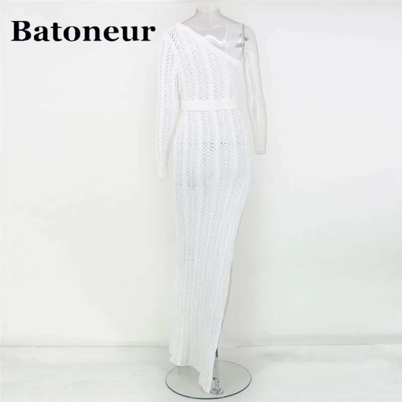 Feditch-2018-New-Knitting-Long-Dress-Women-One-Shoulder-Maxi-Dress-Sexy-Hollow-Out-High-Split (4)