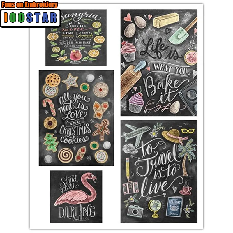 

Life is What You Bake It Diamond Painting DIY Hobby Food Diamond Embroidery Picture Decoration for Restaurant Dining Room