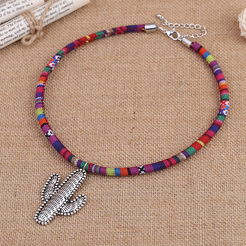 Новая мода богемское короткое ожерелье ручной работы Радужный шнур кулон ожерелье, праздничная бижутерия для женщин, Ancient GOLD SILVER, высокое качество