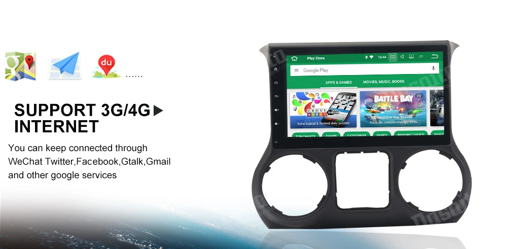 Best Dasaita 10.2" Android 7.1 Car GPS Player Navi for Jeep Wrangler 2011-2016 with 2G+16G Quad Core NO DVD Radio Multimedia HDMI 4G 22 Best Dasaita 10.2" Android 7.1 Car GPS Player Navi for Jeep Wrangler 2011-2016 with 2G+16G Quad Core NO DVD Radio Multimedia HDMI 4G 22