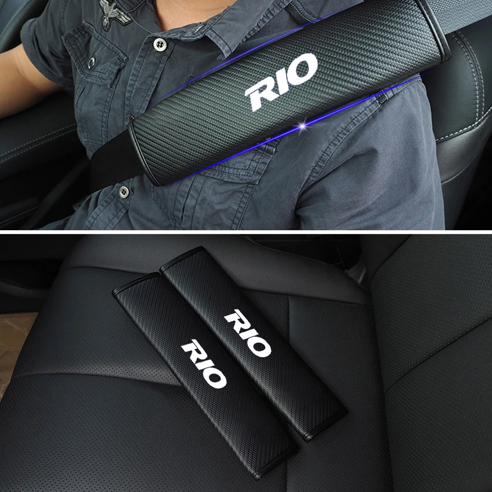 Для Kia RIO Авто светоотражающий ремень безопасности Защита плеча автомобиля-Стайлинг Накладка на ремень безопасности ремни безопасности