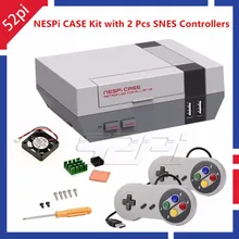 52Pi In Stock! Mini NESPI Retroflag Case with Cooling Fan and 2 Pack SENS Gamepad Controller for RetroPie Raspberry Pi 3/2/B+