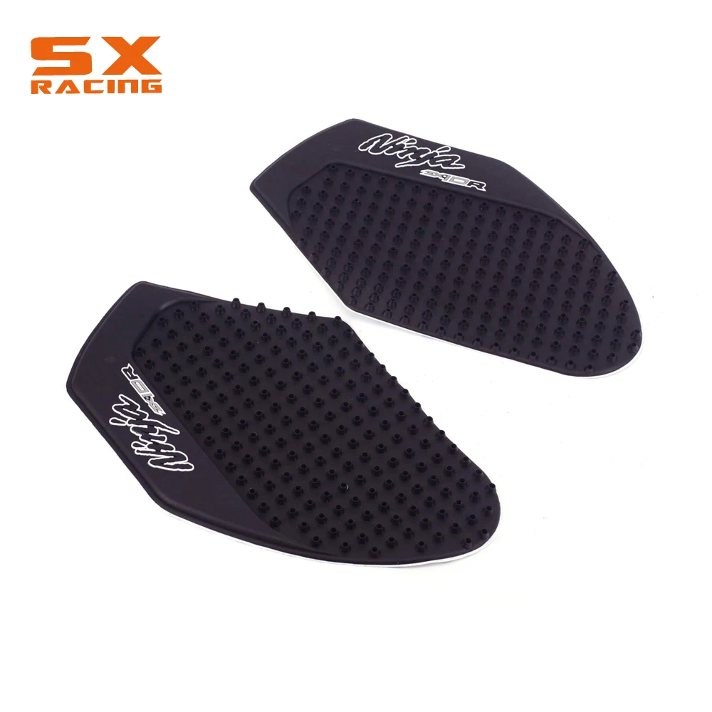 Black Gas Tank Pad Traction Side Pads Gas Fuel Knee Grip Decal