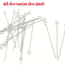 Шампуры из нержавеющей стали булавки серебристого тона для глаз 4 см(1 5/") длинные, 0,7 мм(калибр), 20 шт