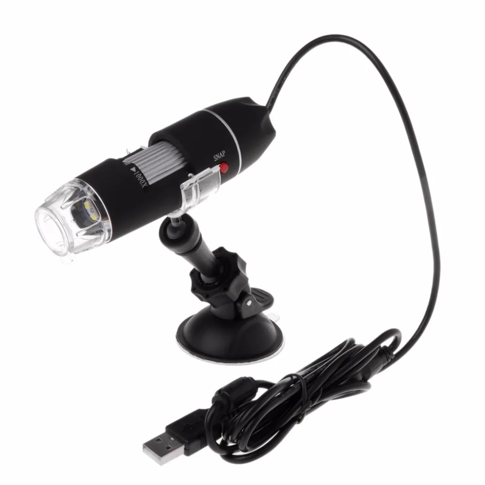 

Portable Digital USB Microscope Camera 1000X 8 LED Light Handheld Suction Tool