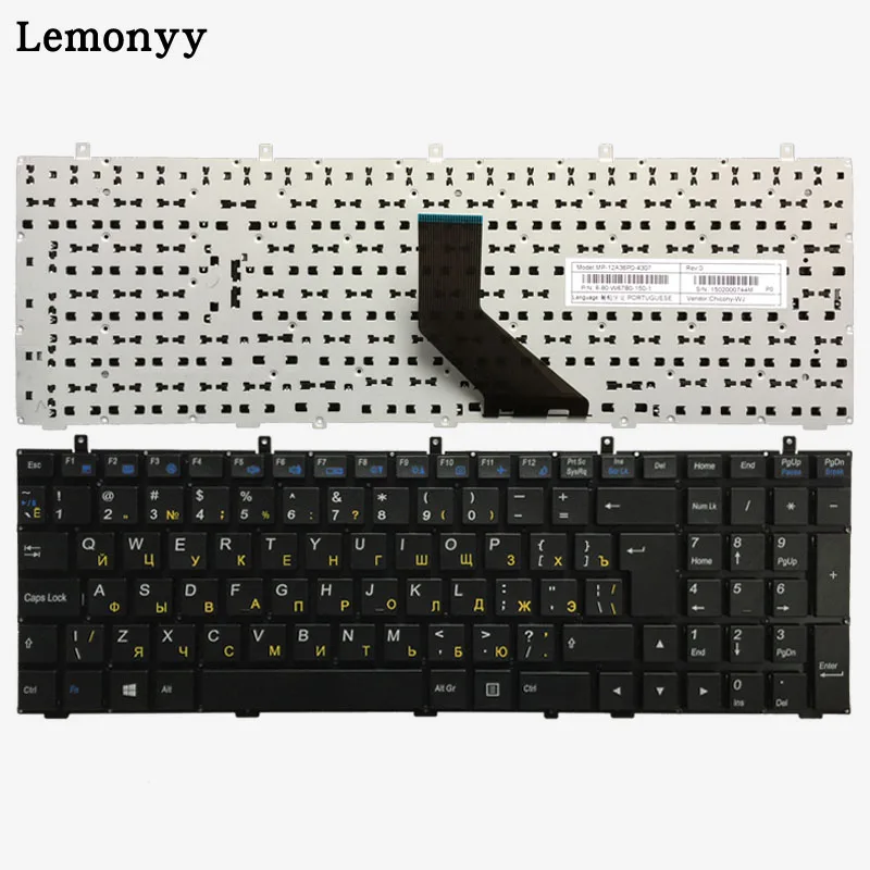 

Russian RU Keyboard for DNS Clevo W350 W350ST W350SK W370 W370ST W670 W350SKQ W350STQ MP-12A36SU-4301W 6-80-W37S0-281-1 W355SSQ