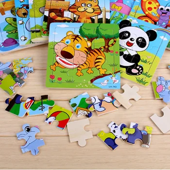 

Wooden Puzzle Educational Developmental Baby Kids Training Toy Gift Animal Puzzle For Infant Children Multi Styles Hot selling