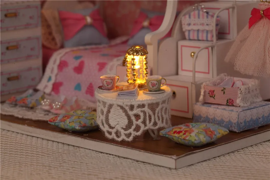Сборный DIY Миниатюрный Кукольный дом, игрушка Sunshine Dreaming Angel, DIY Дом, игрушки с мебели, светодиодный светильник, подарок на день рождения, H-006