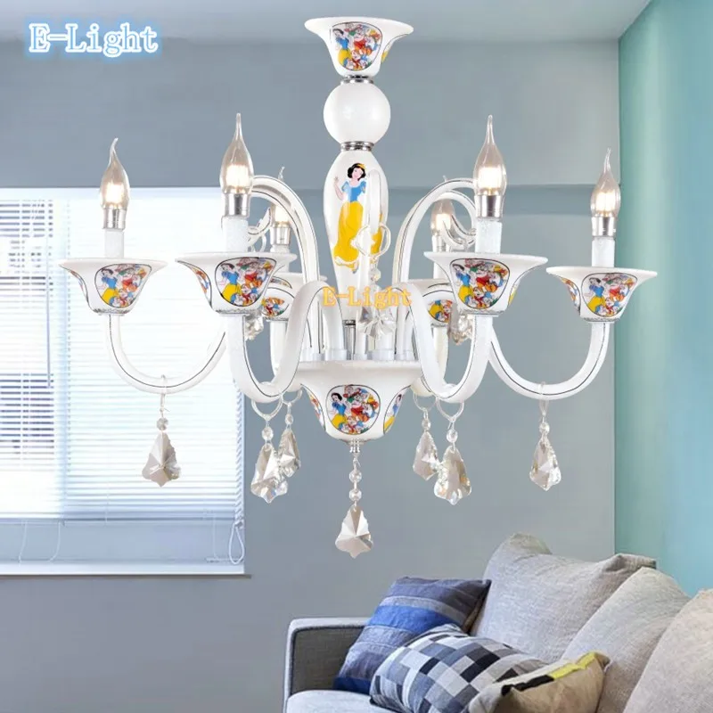 carton princess Modern Personalized Chandelier Children Bedroom Lustres hanging ceiling lamp ...