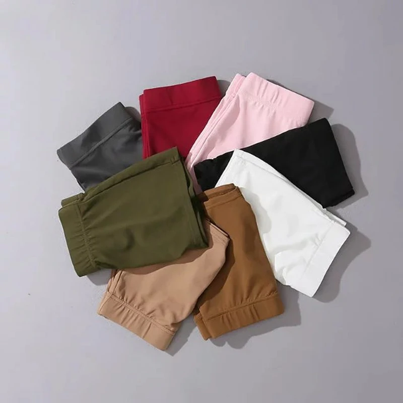 

HOT Summer Women Shorts Solid Color High Waist Elastic Gym Fitness Running Slim Shorts 19ING