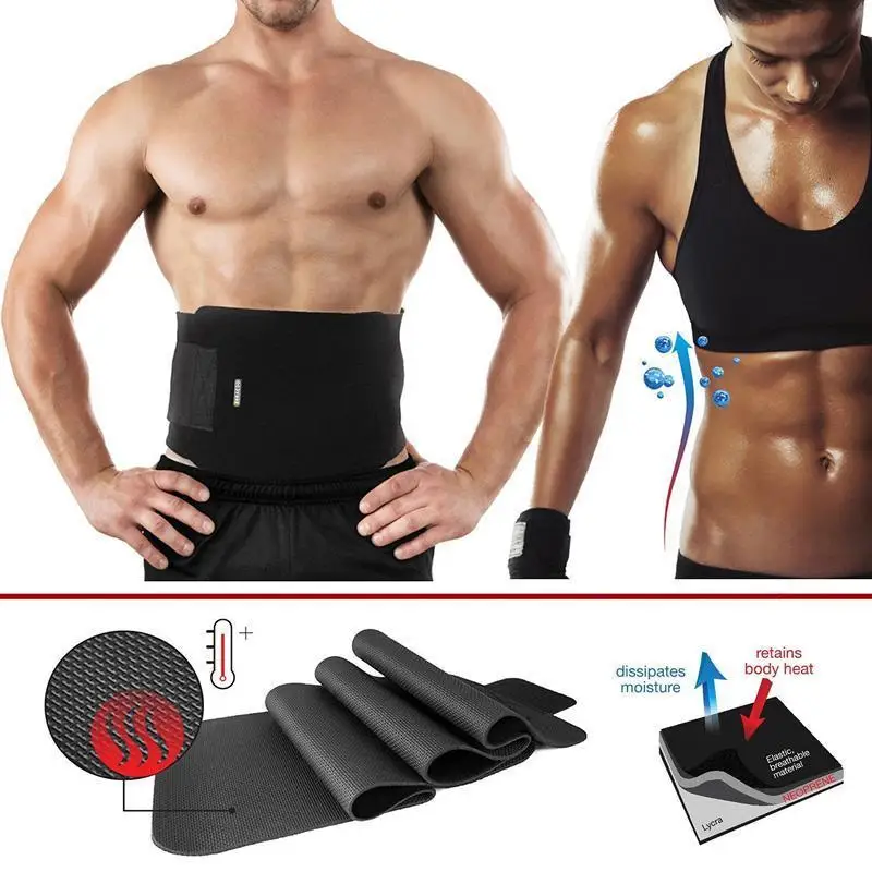 Waist Trimmer Belt Weight Loss Sweat Band Wrap Fat Burner Useful