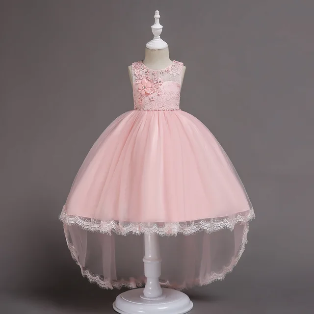 Vestidos Elegantes para niñas 1 8 10 12 14 años flor bordado perlas