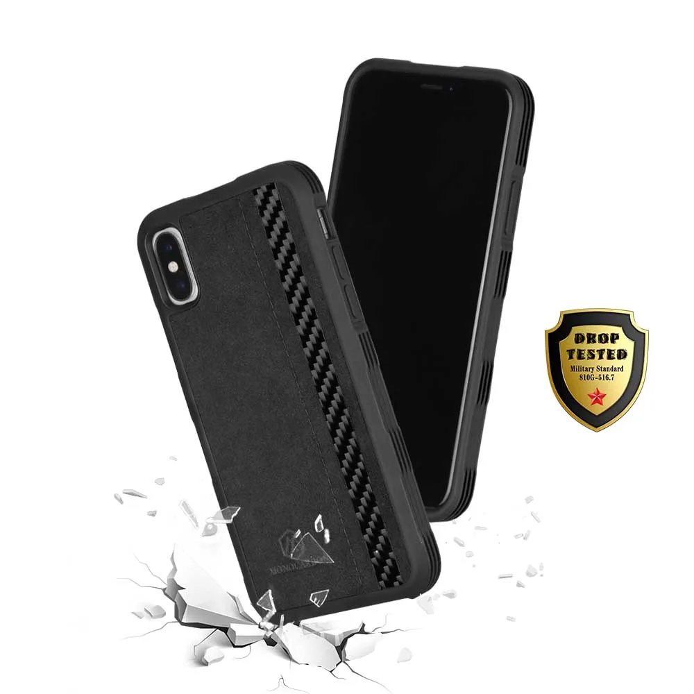 

Mcase Business Soft TPU Carbon Fiber Case For iPhone X Case Cover Alcantara Anti-knock For iPhone X Full Protection Phone Case