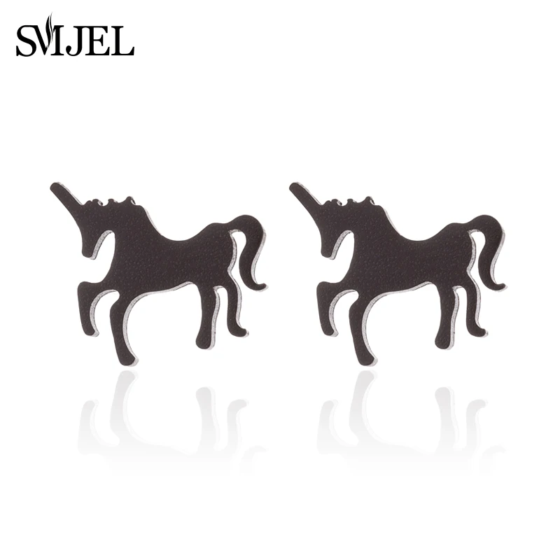 SMJEL ожерелье лошадь для девочек детей мужчин панк лошадь ювелирные аксессуары женщин подвеска с фигуркой животного Единорог Вечерние - Окраска металла: GED078