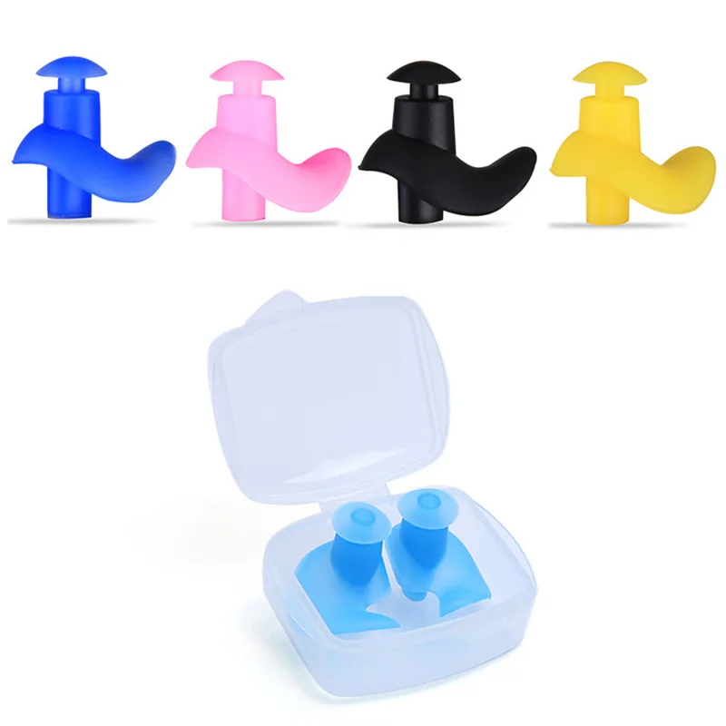1 Pair Soft Ear Plugs Environmental Silicone Waterproof Dust-Proof Earplugs Diving Water Sports Swimming Accessories silicone earplugs swimming ear protector