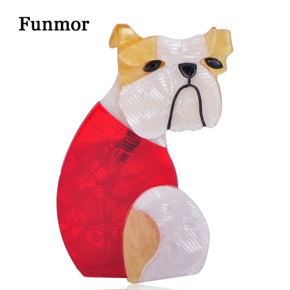 

FUNMOR Vivid Acrylic Crystal Pug Dog Brooches Solid Handmade Animal Brooch Pins Women Kids Backpack Hat Accessories Scarf Buckle