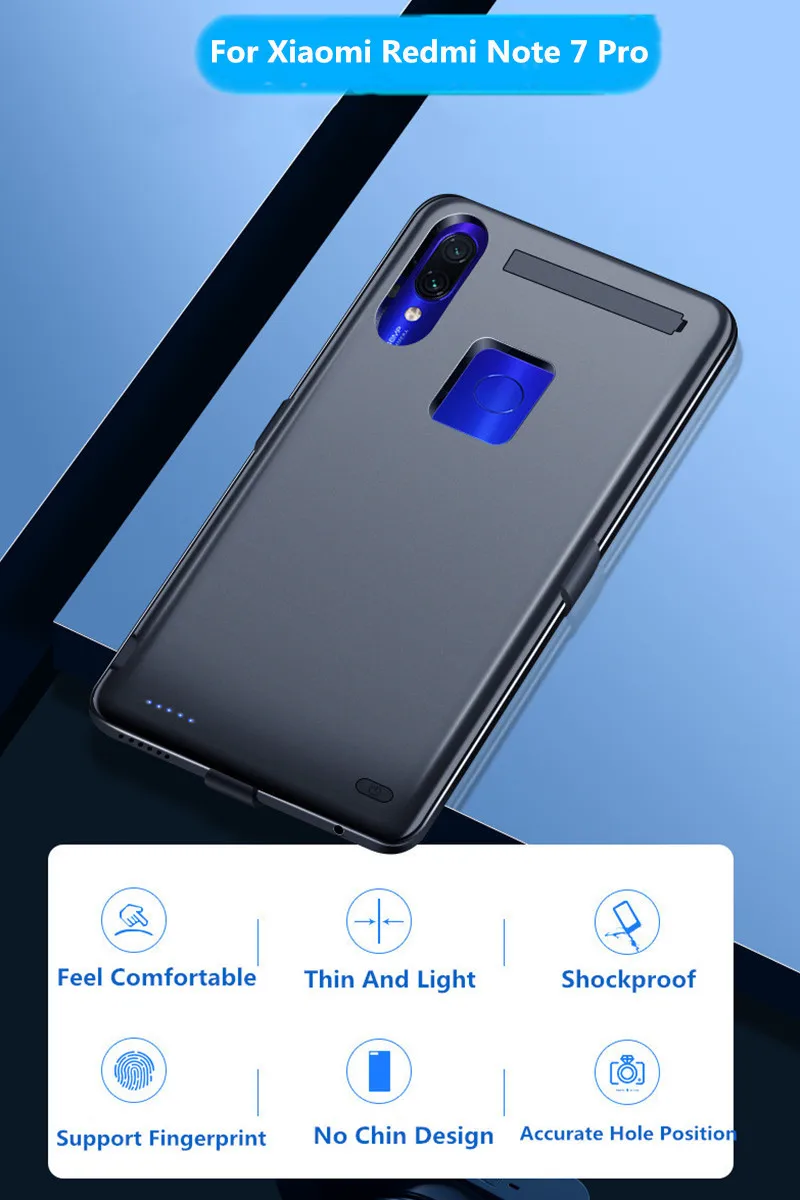 Чехол для зарядки аккумулятора Extpower 6800 мАч Xiaomi Redmi note7 Pro Note7 тонкий силиконовый