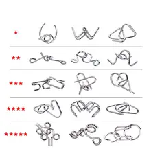 LeadingStar 15 шт./компл. IQ металлическая головоломка магический провод Пазлы игры игрушки для детей взрослых детей