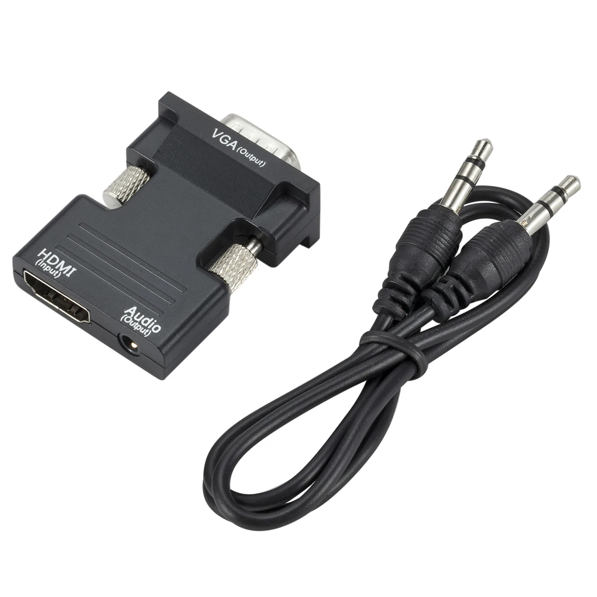 HDMI Женский к VGA Мужской конвертер с аудио адаптером поддержка 1080P выходной сигнал конвертер+ аудио кабели HDMI к VGA адаптер