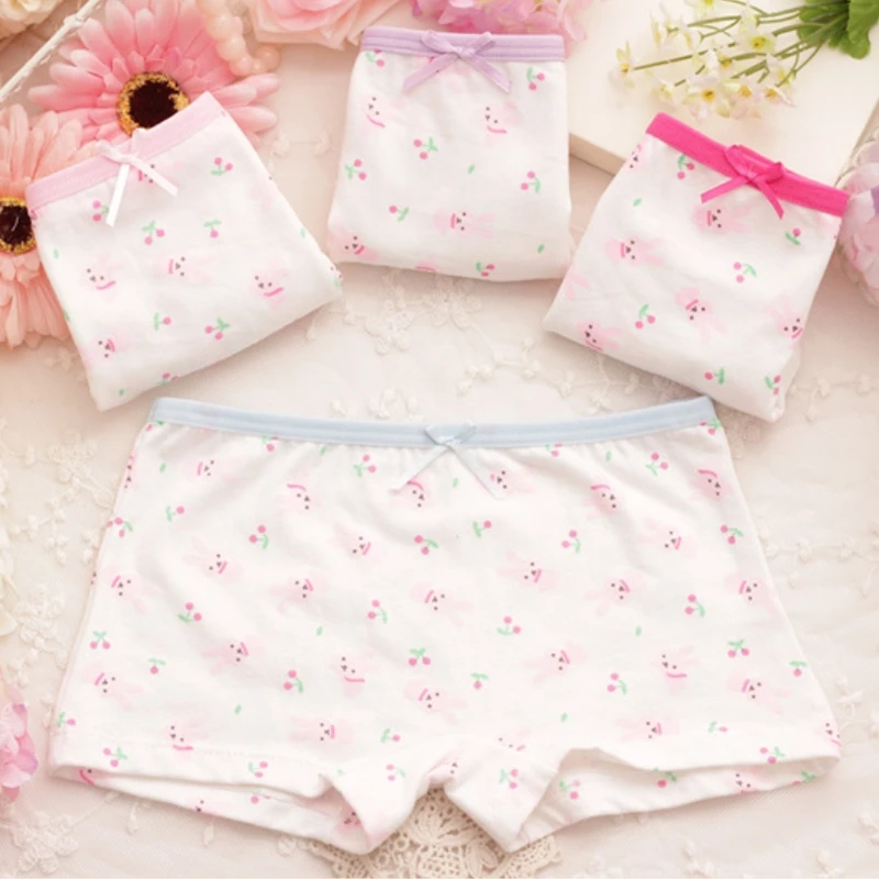 Cartoon Girls Panties 100% Cotton Short Pants Underwear 4pcs/lot girls underwear girls panties