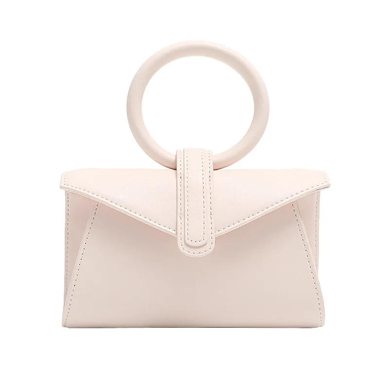 

Small Popular Design Envelope Bag with Ring Handle New Style Leather Bag for Women Crossbody Bag