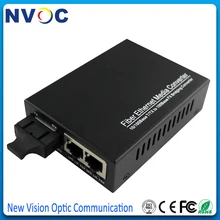 10/100/1000M 1 волокно+ 2RJ45 SM Дуплекс, SC, внешний Питание, евро зарядка, 20 км 1000 м одинарный волоконно Ethernet оптоволоконный медиа-конвертер