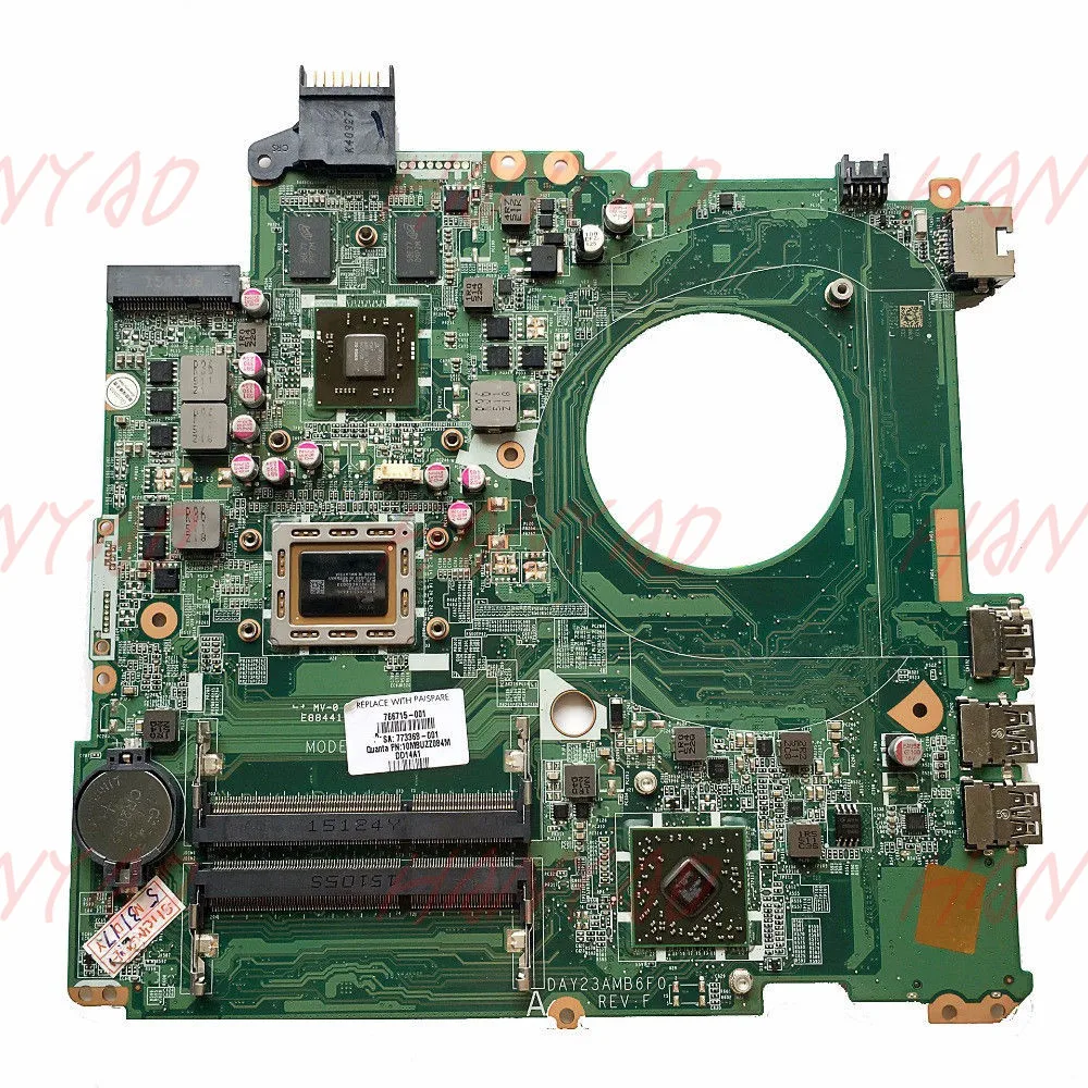 FOR HP 15-p laptop motherboard 766715-001 DAY23AMB6C0 A10 cpu Free Shipping 100% test ok FOR HP 15-p laptop motherboard 766715-001 DAY23AMB6C0 A10 cpu Free Shipping 100% test ok
