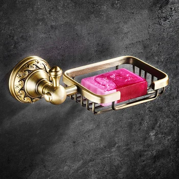 

European Style Bathroom Soap Dish Holder Antique Classic Soap Net, Single Dish Box Carved Net Bath Soap Dish Holder