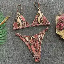 Летний сексуальный комплект с бюстгальтером со змеиным принтом, женская одежда, уплотнительное кольцо