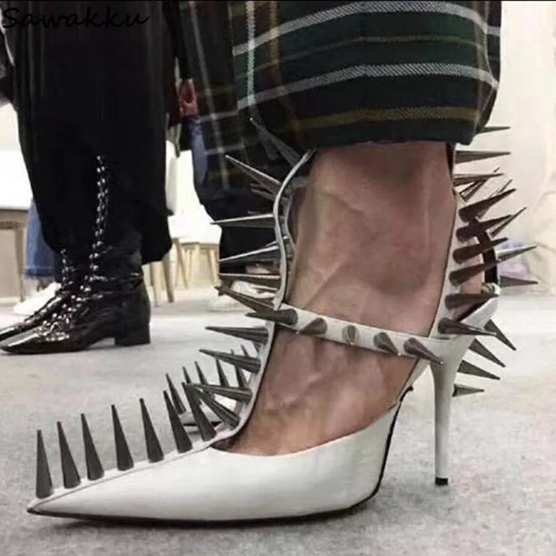 spiked stilettos