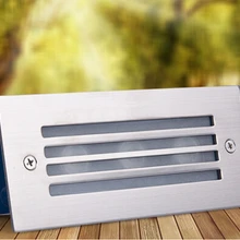 Светодиодный угловая настенная лампа 3 Вт светодиодный встраиваемый ступенчатый лестничный светильник водонепроницаемый подвал крыльцо ДОРОЖКА лампа теплый белый AC 85-265V DC12V