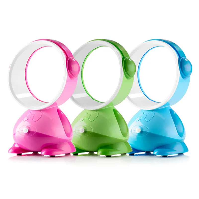 

USB Bladeless Fan Small Fan Cartoon Cute Desk Fan Low Noise Stroller Home Office Mini Fans Leafless Safty for Baby Kids Gifts