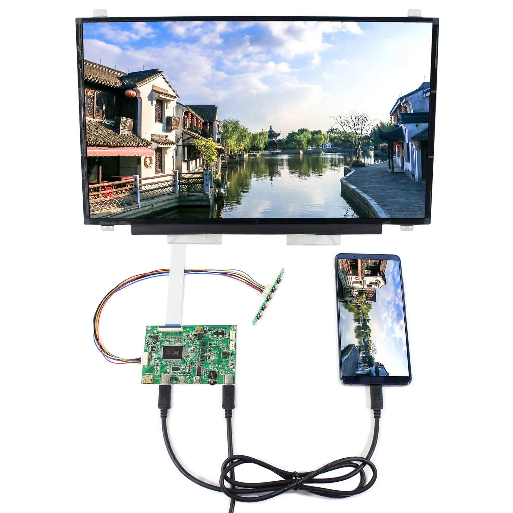 17,3 дюймовый ips ЖК-экран 1920x1080 N173HCE-E31 с тип-c HDMI плата контроллера