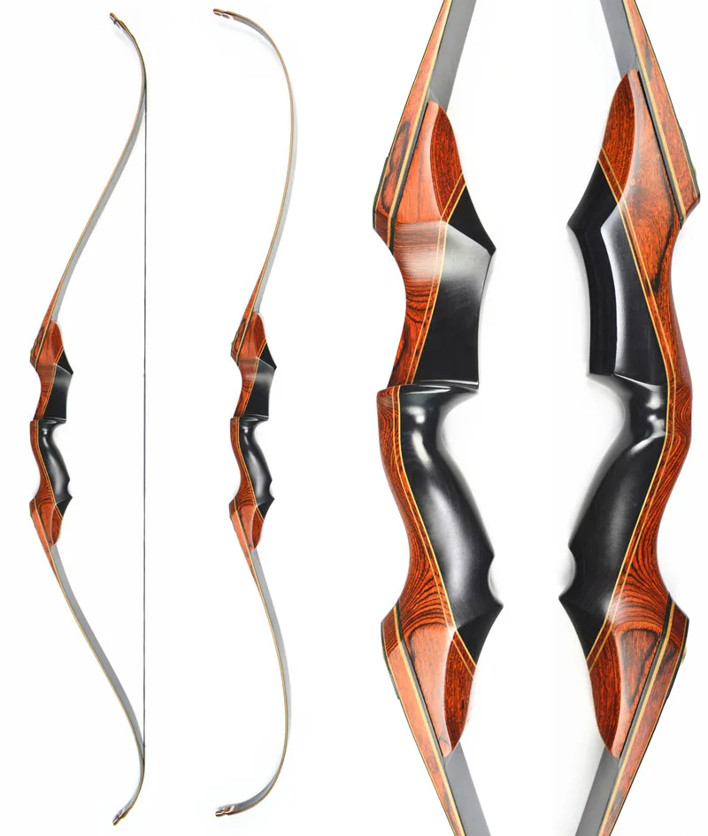 58" Traditional Takedown Recurve Bow Archery Longbow Laminated Limbs