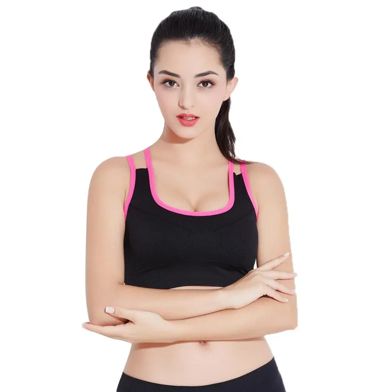 Sports Bra for Women Push Up Fitness Yoga Gym Underwear Sujetador Brasieres Deportivos Soutien Gorge X back workout tops #3j#F (22)
