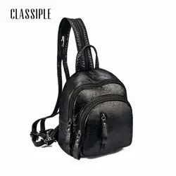 Школьные сумки для девочек рюкзаки для женский, черный из натуральной кожи для отдыха дорожная сумка 2018 Новые Девушки Mall Для женщин рюкзаки