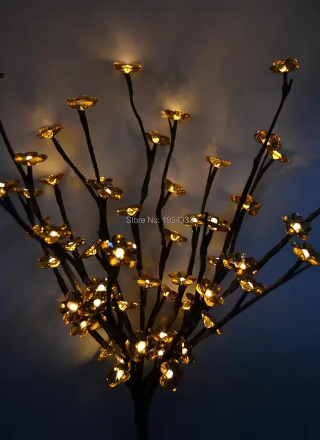Aliexpress Led Electric Type Acrylic Flower Branch Light Led Electric Type Acrylic Flower Branch Light 20 60led Aa Standard Decoration With 3v Dc Adaptor