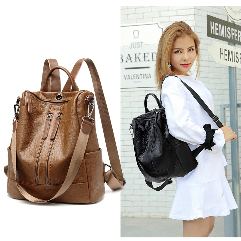Женские кожаные рюкзаки, высокое качество, Женский винтажный рюкзак, дорожная сумка через плечо, Mochilas Feminina, школьные сумки для девочек