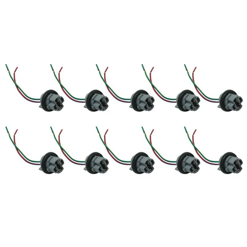 10pcs/lot 7440 female connector with line Car T20 LED bulb socket adapters Auto lamp holder plugs | Автомобили и мотоциклы