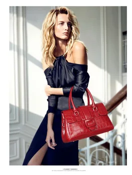 

WxfbBaby 2019 woman bag-quality pocket clutch bag Fashion Korean style hasp flap solid genuine leather bag hand bags for women