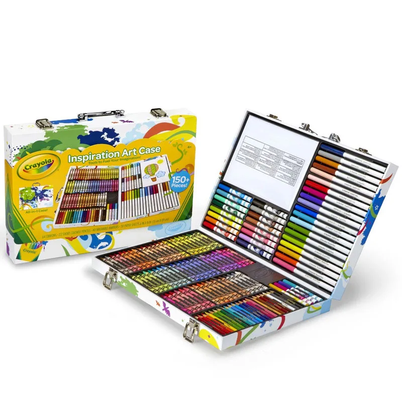 Children Drawing Set 64pcs Wax Crayon 40pcs Watercolor Pen 22pcs Colored Pencil 30pcs Painting Paper School Supplies 1 Set