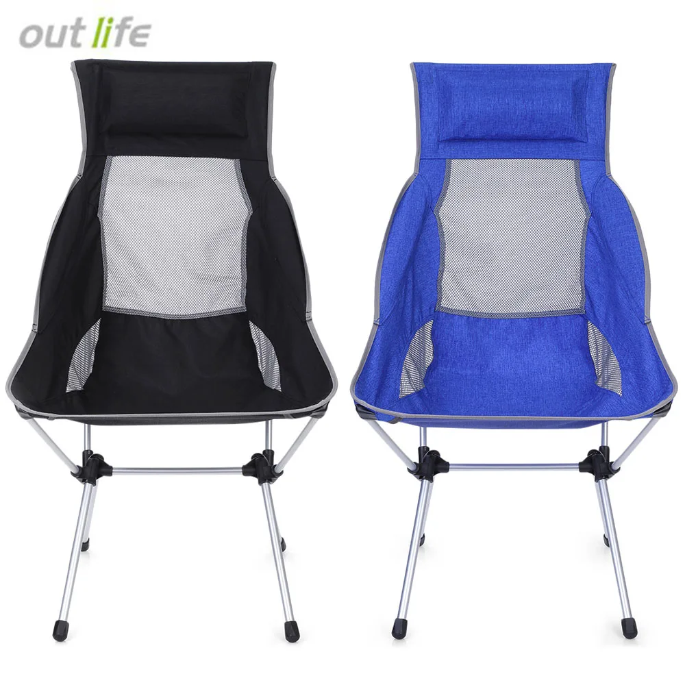 Compact Folding Camping Chair Lightweight Portable Aluminum Hiking Fishing Seat