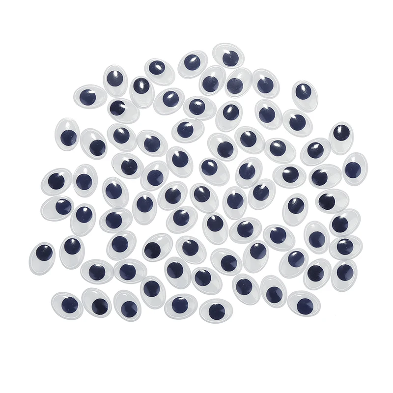 

Not Self-adhesive 100PCS/lot 13mmx17mm Oval Dolls Eye Googly Safety Eye For Toys Used For DIY Scrapbooking Crafts